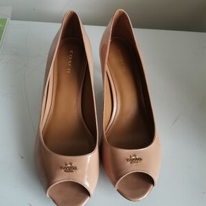 Coach Patent Nude Pumps